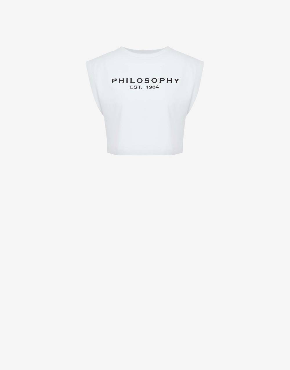 Philosophy Di Lorenzo Serafini Top crop in jersey con logo