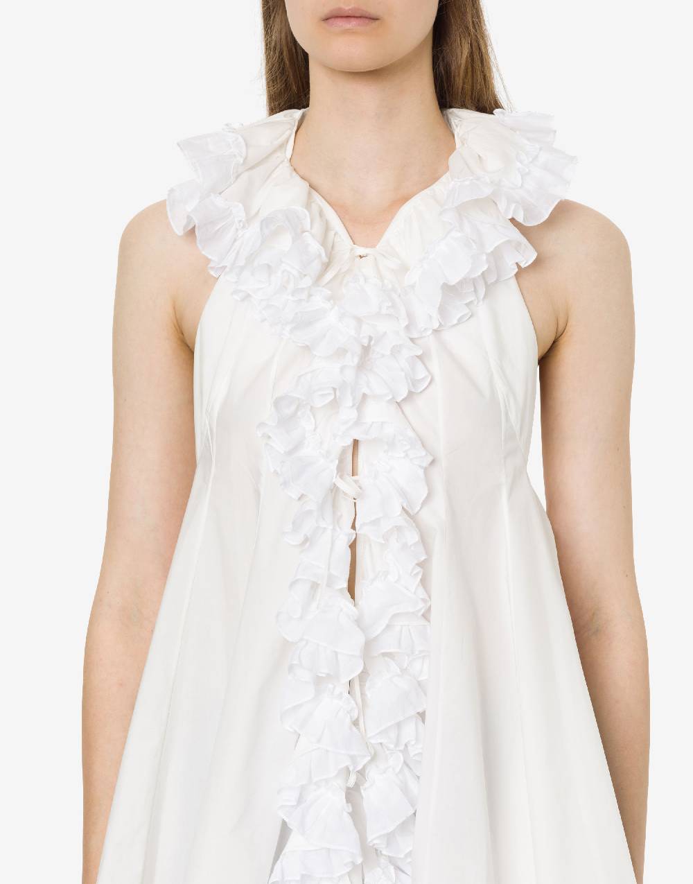 Philosophy Di Lorenzo Serafini Top Gilet In Popeline Con Ruches