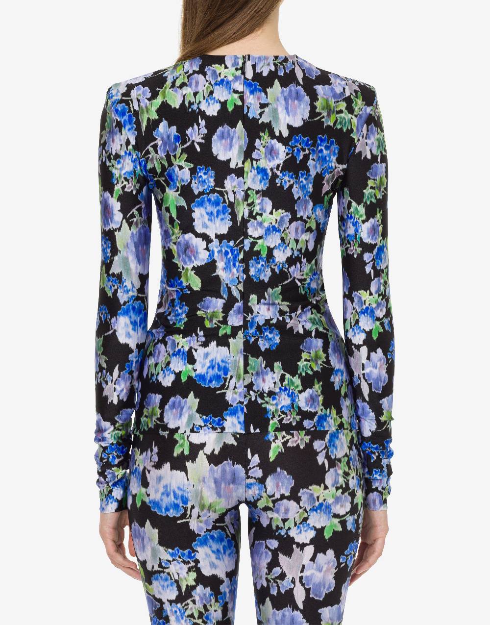 Philosophy Di Lorenzo Serafini Top In Lycra Con Stampa Fiori