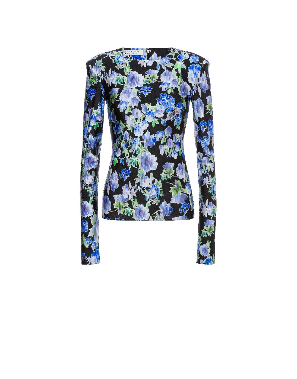 Philosophy Di Lorenzo Serafini Top In Lycra Con Stampa Fiori