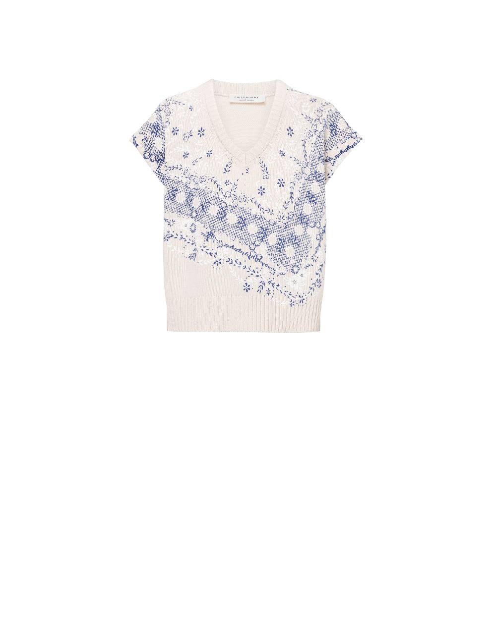 Philosophy Di Lorenzo Serafini Top In Maglia Con Stampa