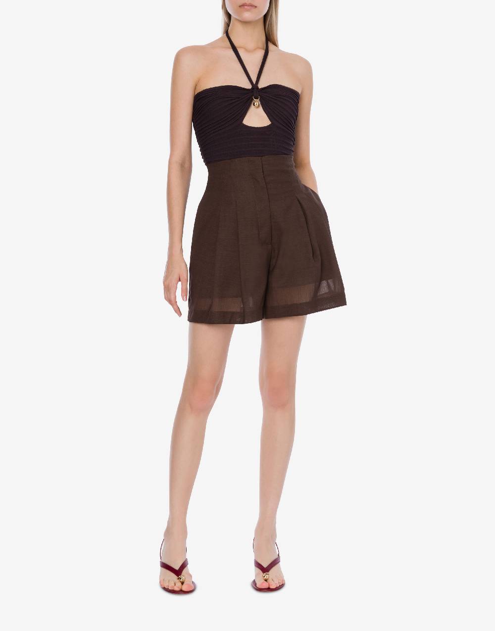 Philosophy Di Lorenzo Serafini Top Stretch Con Piercing