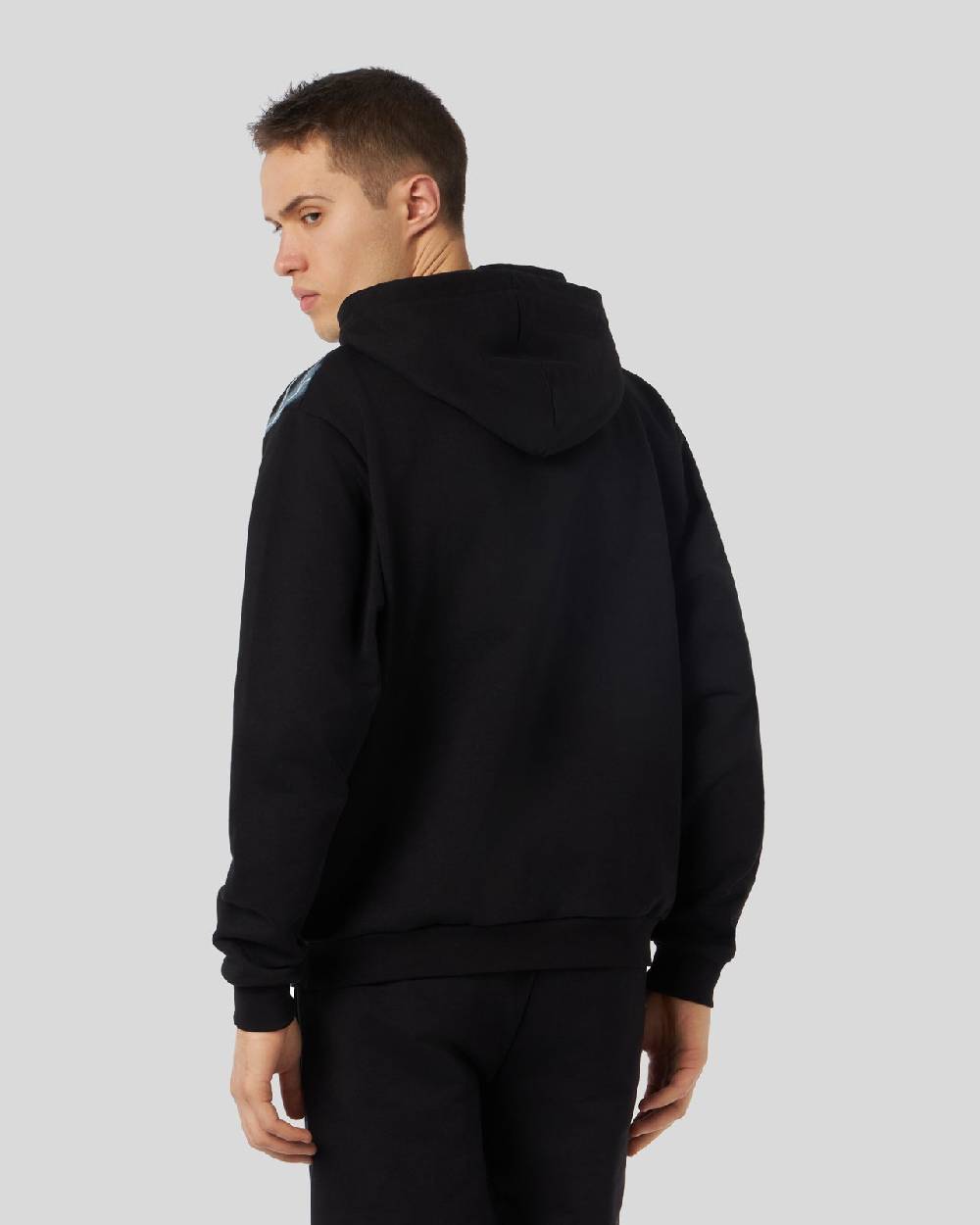 Phobia Archive FELPA NERA CON FULMINI LATERALI BIANCHI