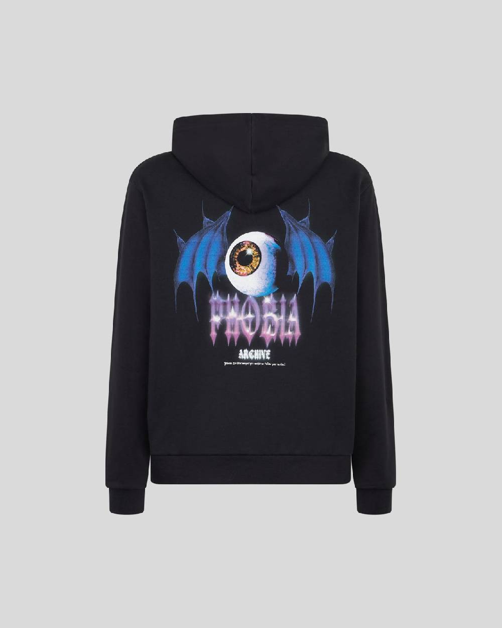 Phobia Archive FELPA NERA CON GRAFICA BAT EYE VIOLA Phobia Archive FELPA NERA CON GRAFICA BAT EYE VIOLA