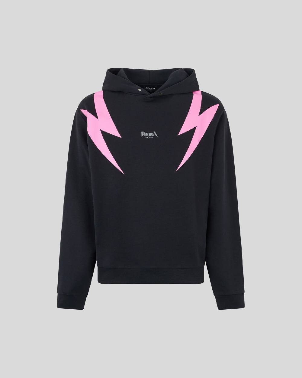 Phobia Archive FELPA NERA CON GRAFICA SCREAMING SKULLS ROSA