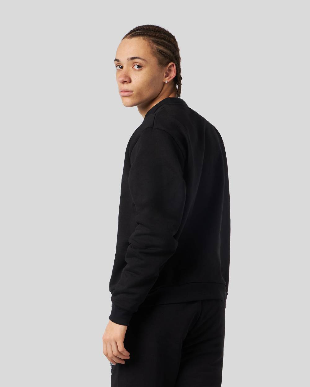 Phobia Archive FELPA NERA CON LOGO GOTICO ED ETICHETTA METALLICA