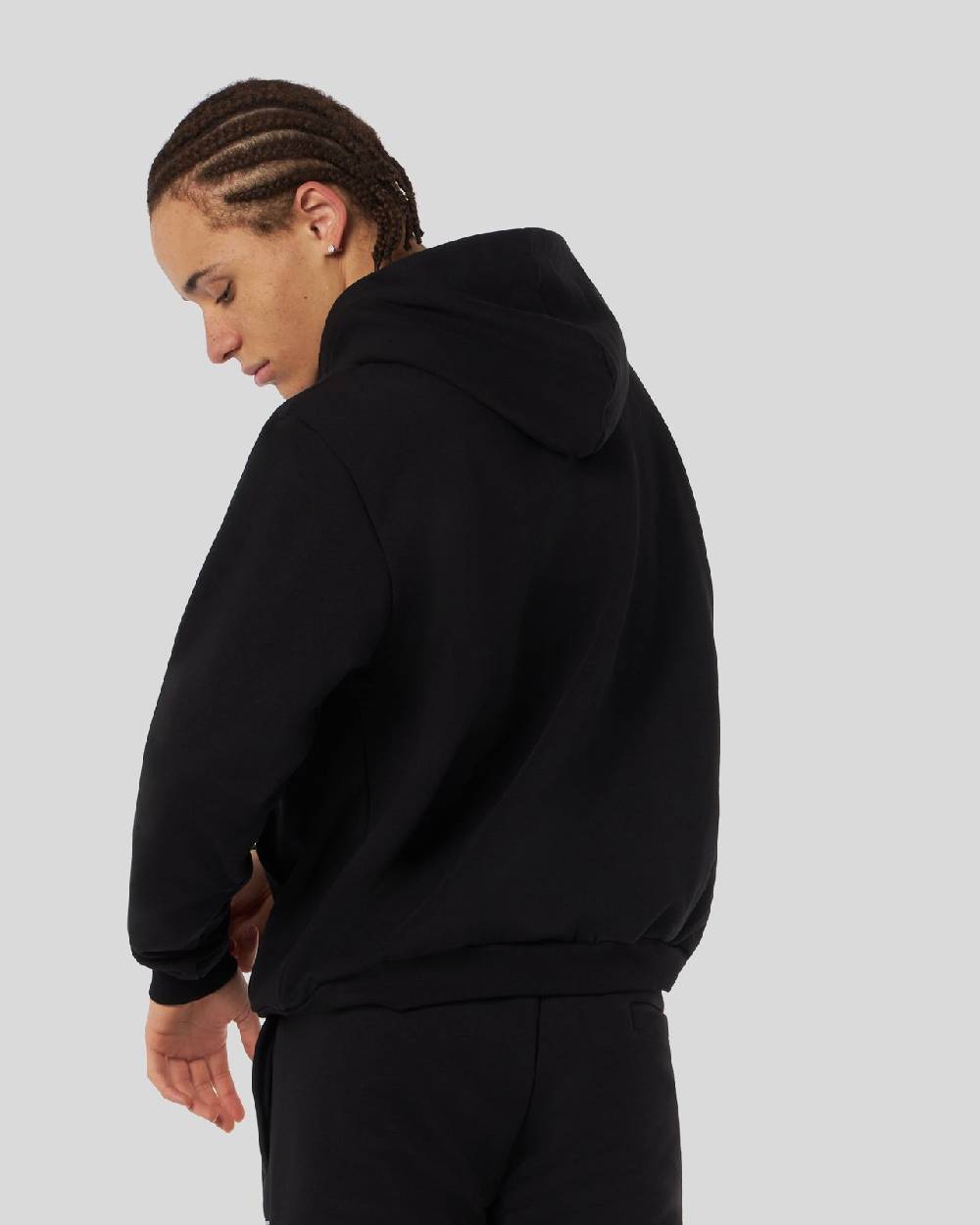 Phobia Archive FELPA NERA CON LOGO GOTICO ED ETICHETTA METALLICA