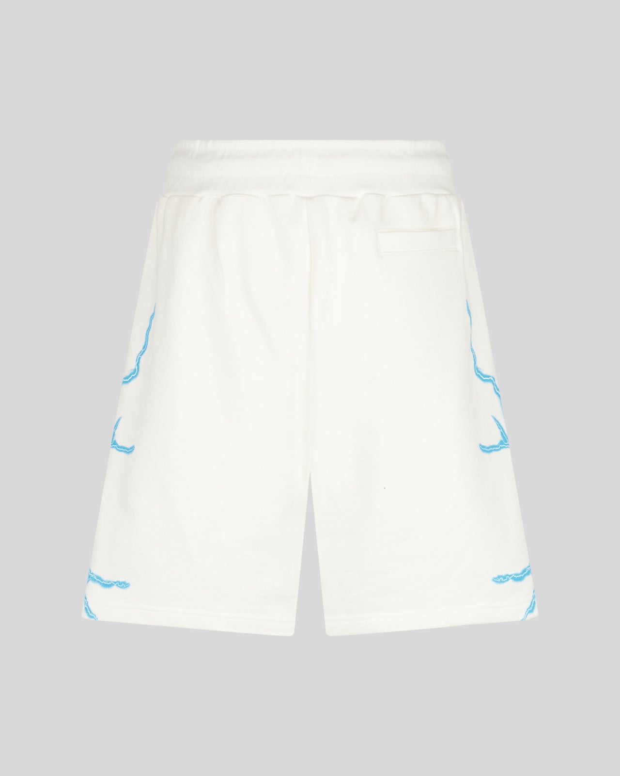 Phobia Archive PANTALONCINO BIANCO CON FULMINI LATERALI AZZURRI