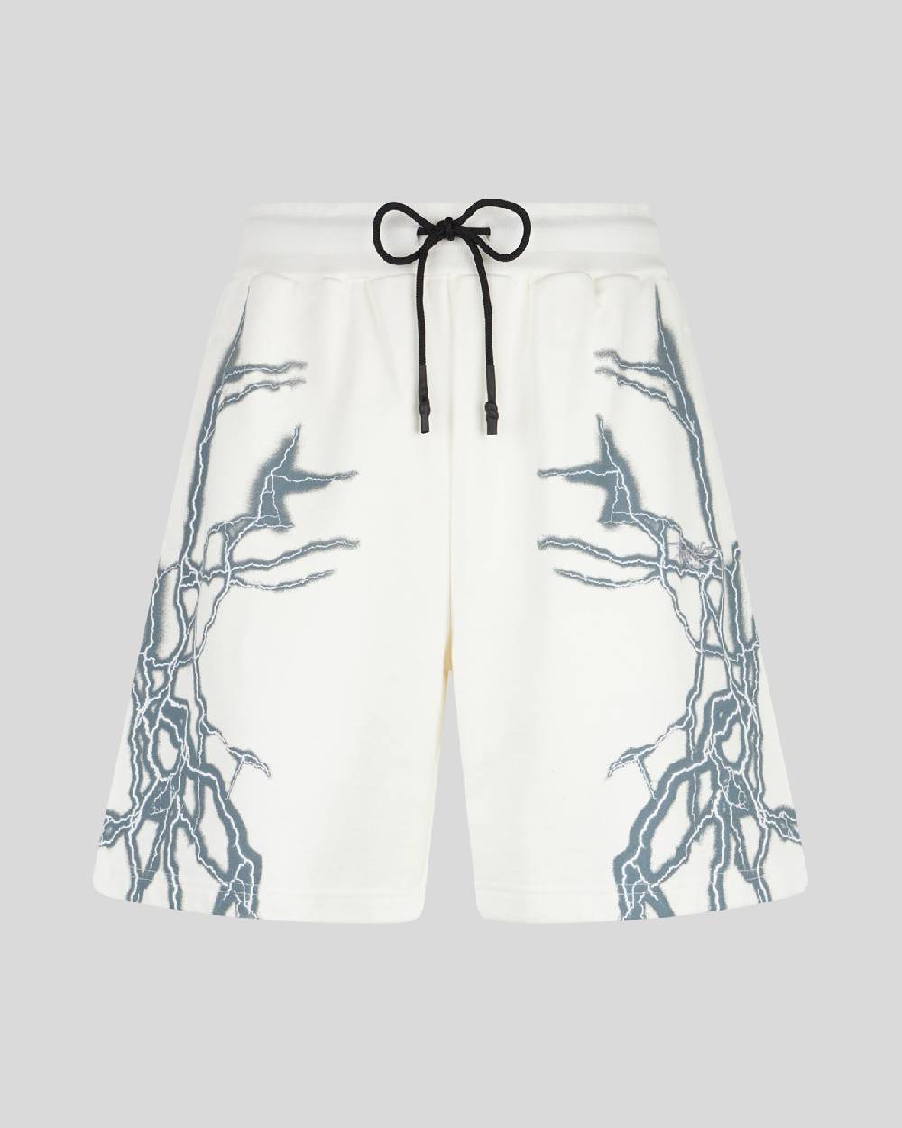 Phobia Archive PANTALONCINO BIANCO CON FULMINI LATERALI GRIGI