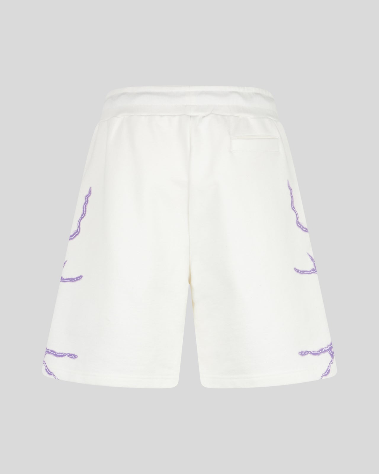 Phobia Archive PANTALONCINO BIANCO CON FULMINI LATERALI VIOLA