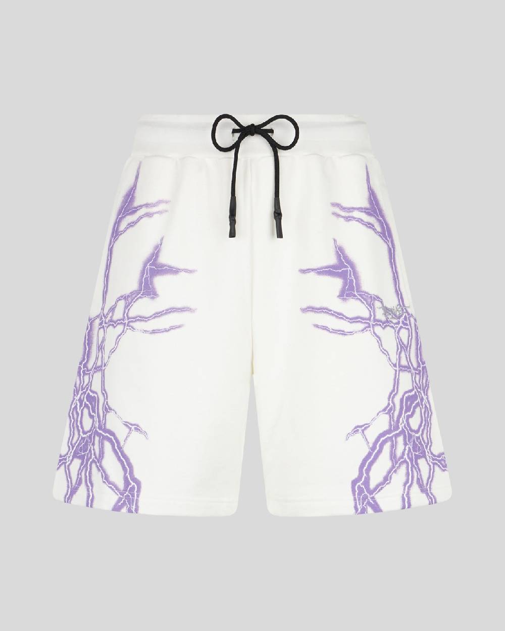 Phobia Archive PANTALONCINO BIANCO CON FULMINI LATERALI VIOLA