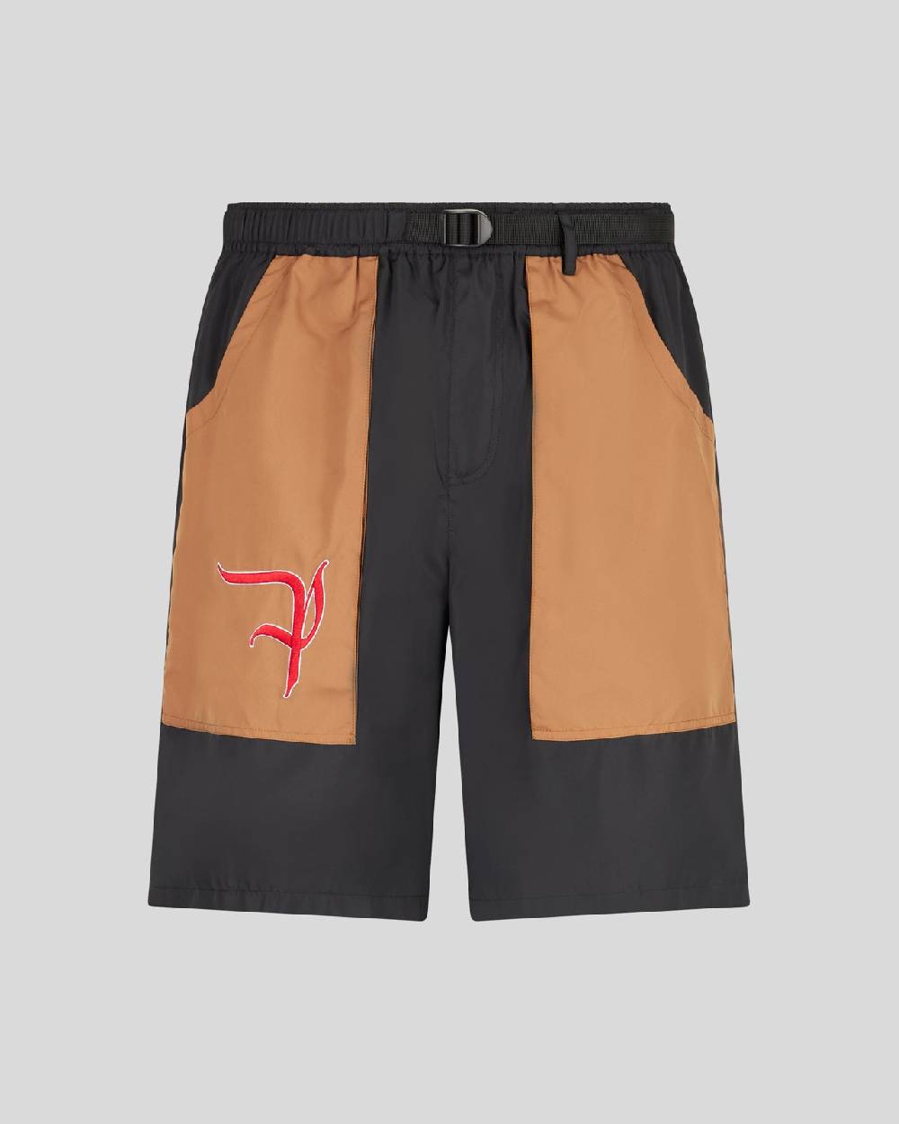 Phobia Archive PANTALONCINO CARGO NERO CON LOGO GOTIC P