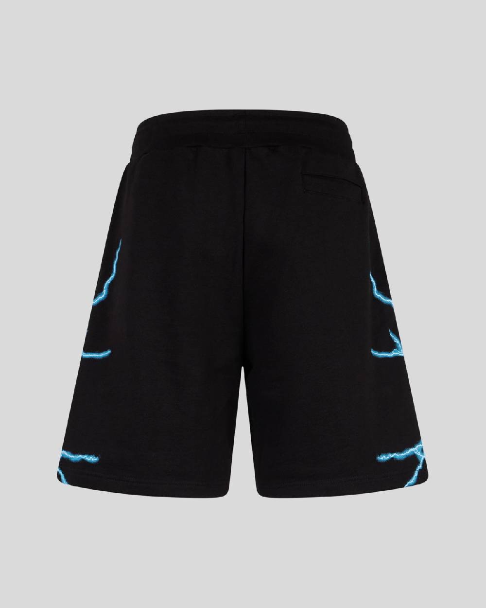 Phobia Archive PANTALONCINO NERO CON FULMINI LATERALI AZZURRI