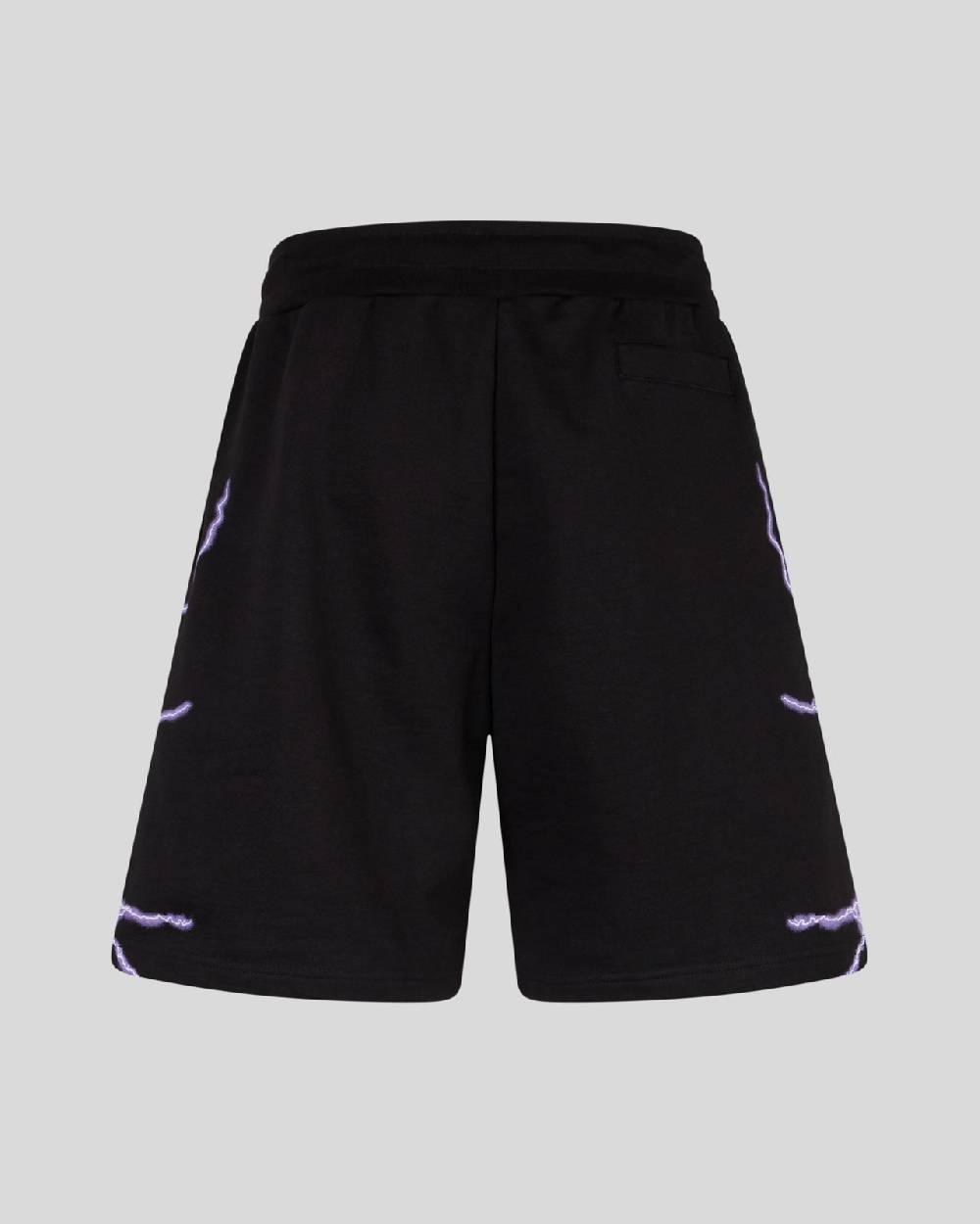 Phobia Archive PANTALONCINO NERO CON FULMINI LATERALI VIOLA