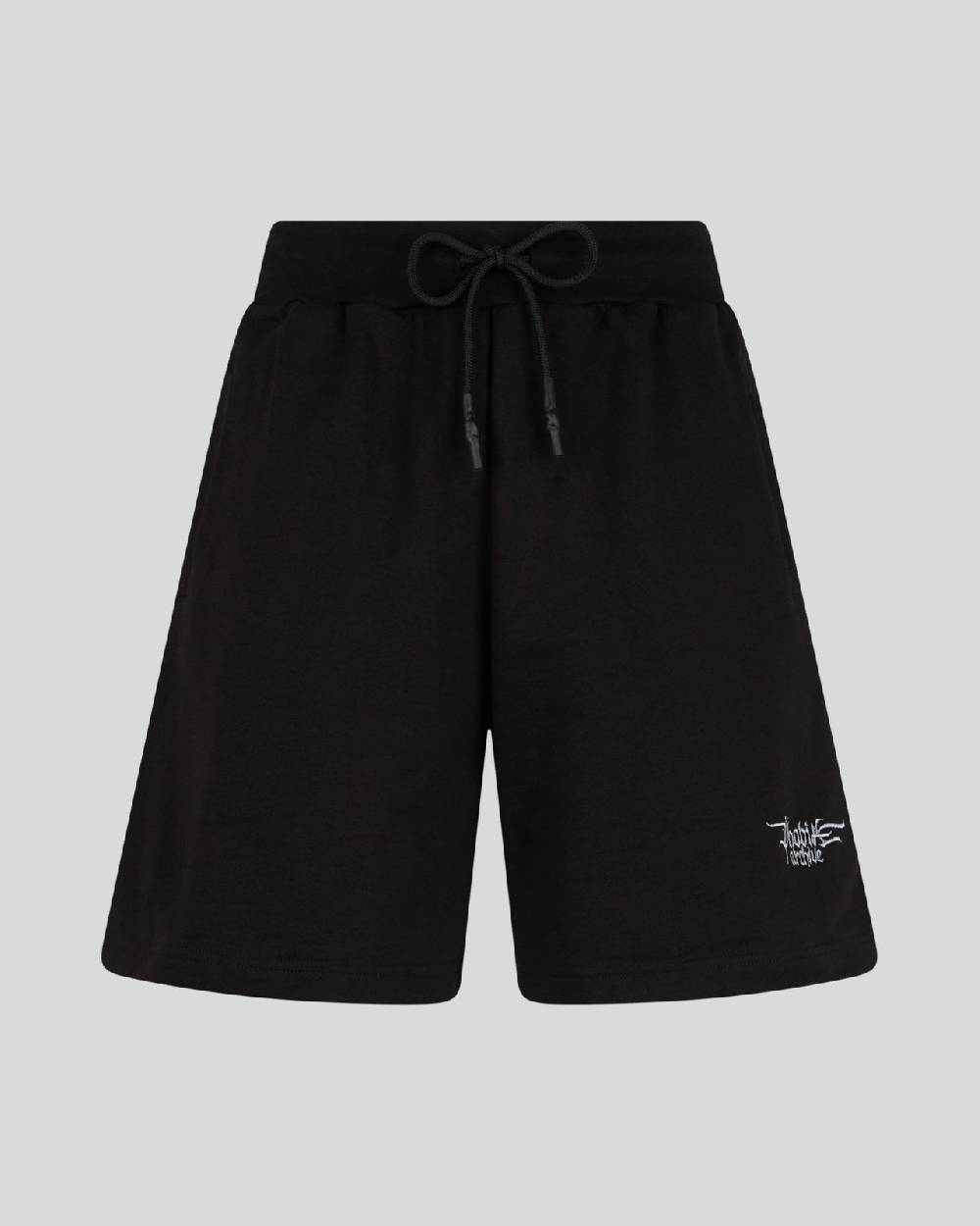 Phobia Archive PANTALONCINO NERO CON LOGO GOTICO RICAMATO