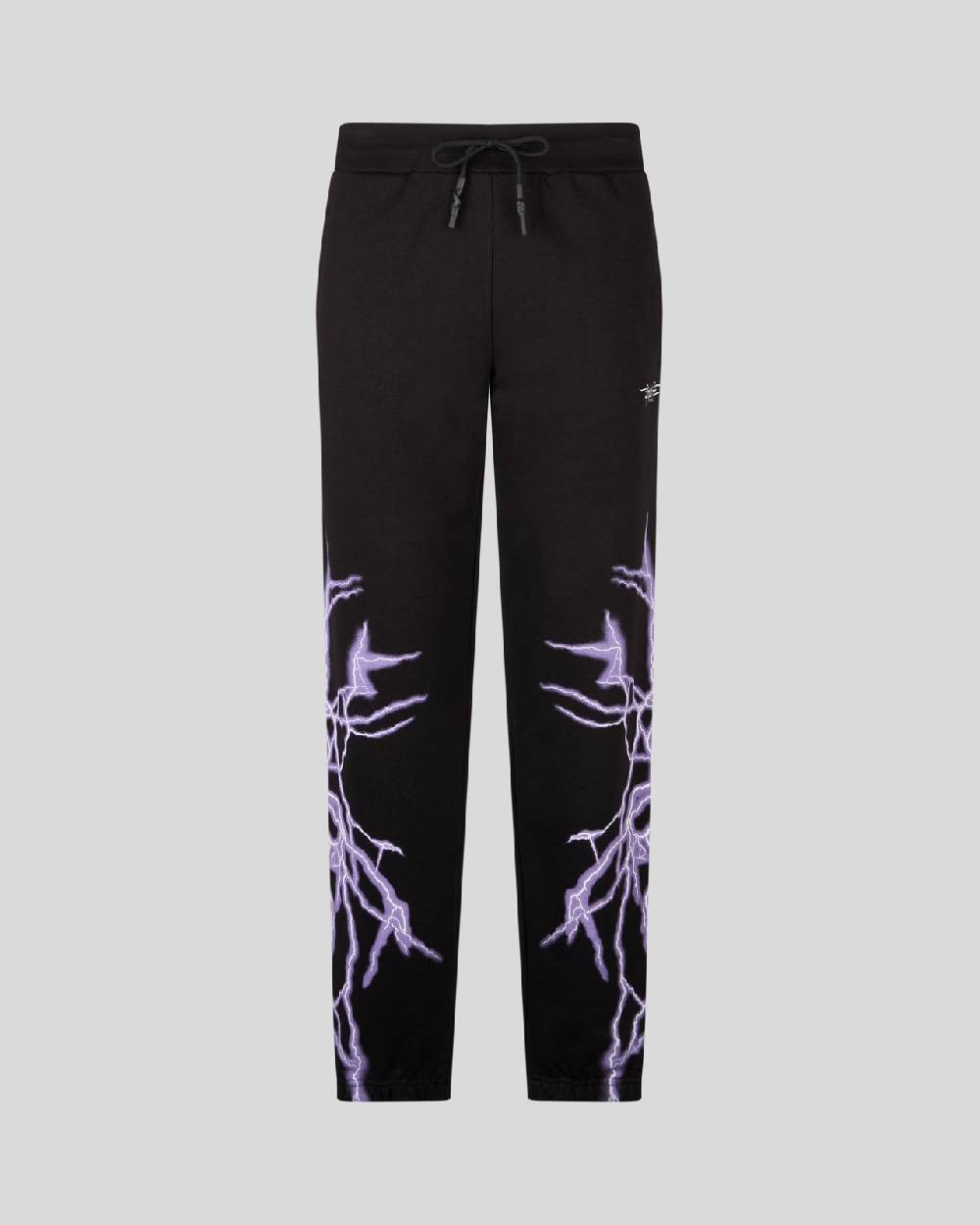 Phobia Archive PANTALONE NERO CON FULMINE LATERALE VIOLA