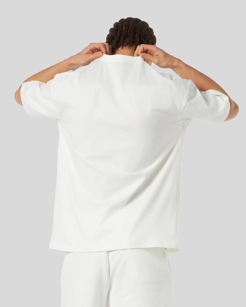 Phobia Archive T-SHIRT BIANCA CON FULMINI RICAMATI GRIGI