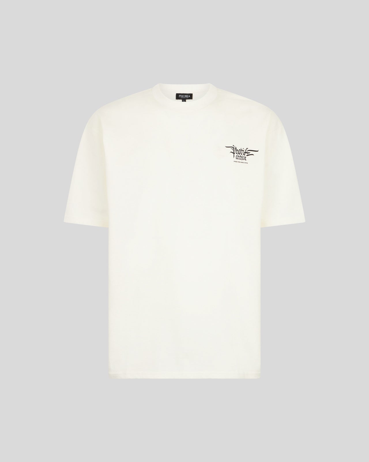 Phobia Archive T-SHIRT BIANCA CON GRAFICA FIERY COBRA ARANCIONE