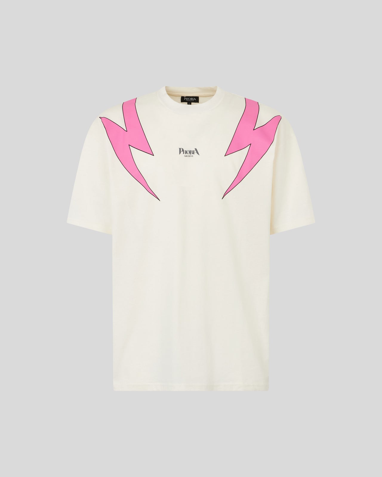 Phobia Archive T-SHIRT BIANCA CON GRAFICA SCREAMING SKULLS ROSA