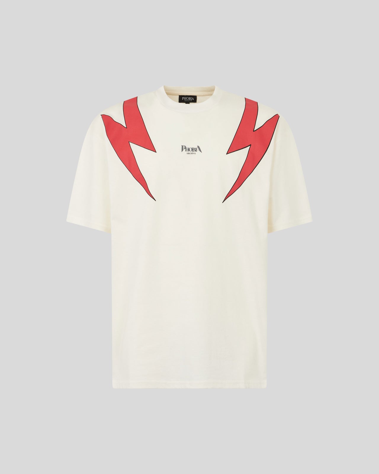 Phobia Archive T-SHIRT BIANCA CON GRAFICA SCREAMING SKULLS ROSSA