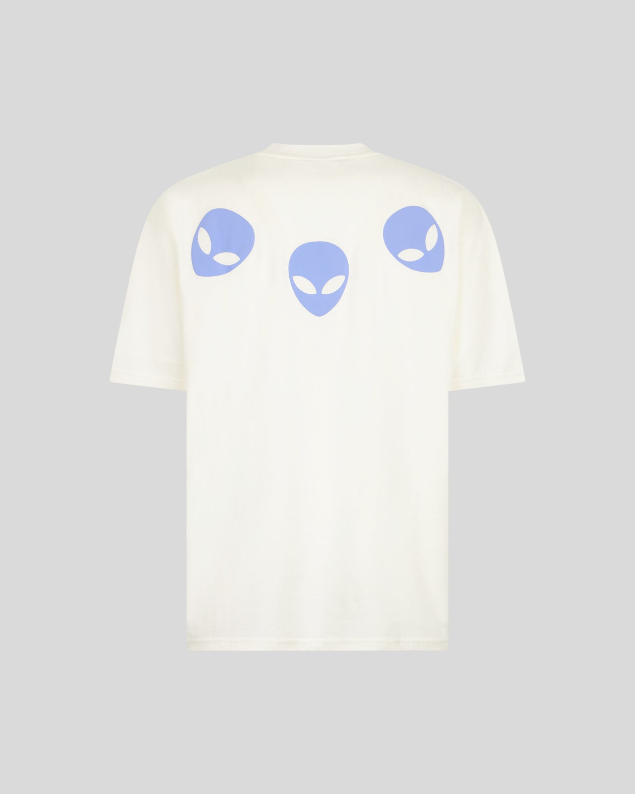 Phobia Archive T-SHIRT BIANCA CON GRAFICA TRIPLE ALIEN VIOLA