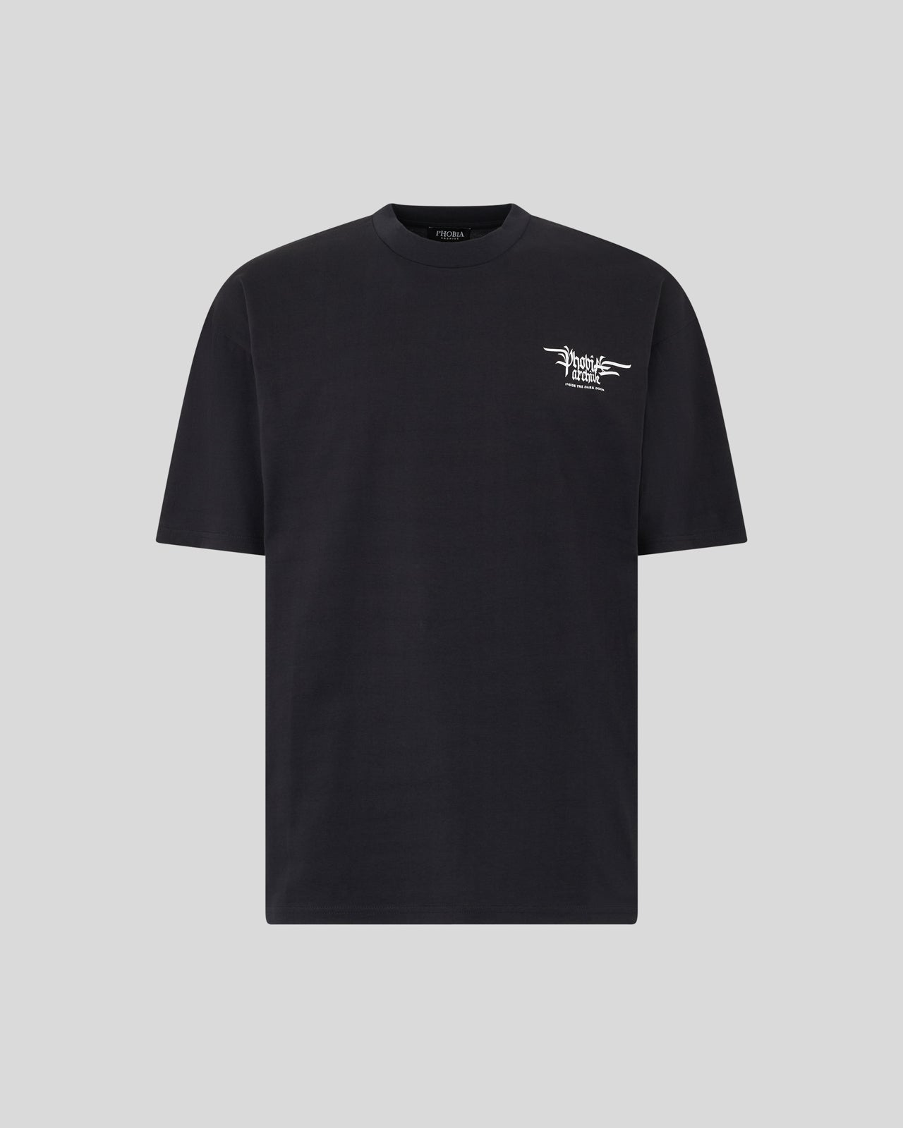 Phobia Archive T-SHIRT NERA CON GRAFICA FIERY COBRA ARANCIONE