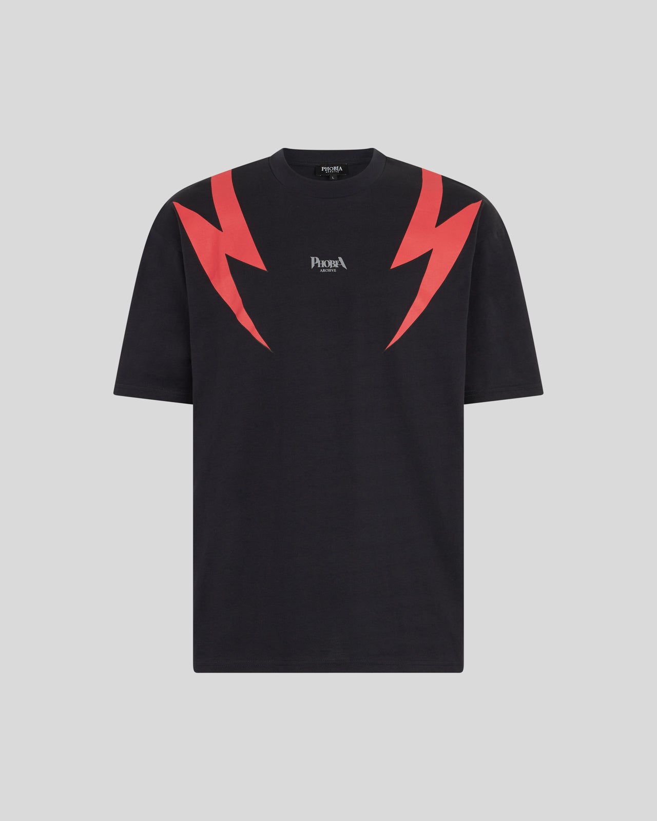 Phobia Archive T-SHIRT NERA CON GRAFICA SCREAMING SKULLS ROSSA