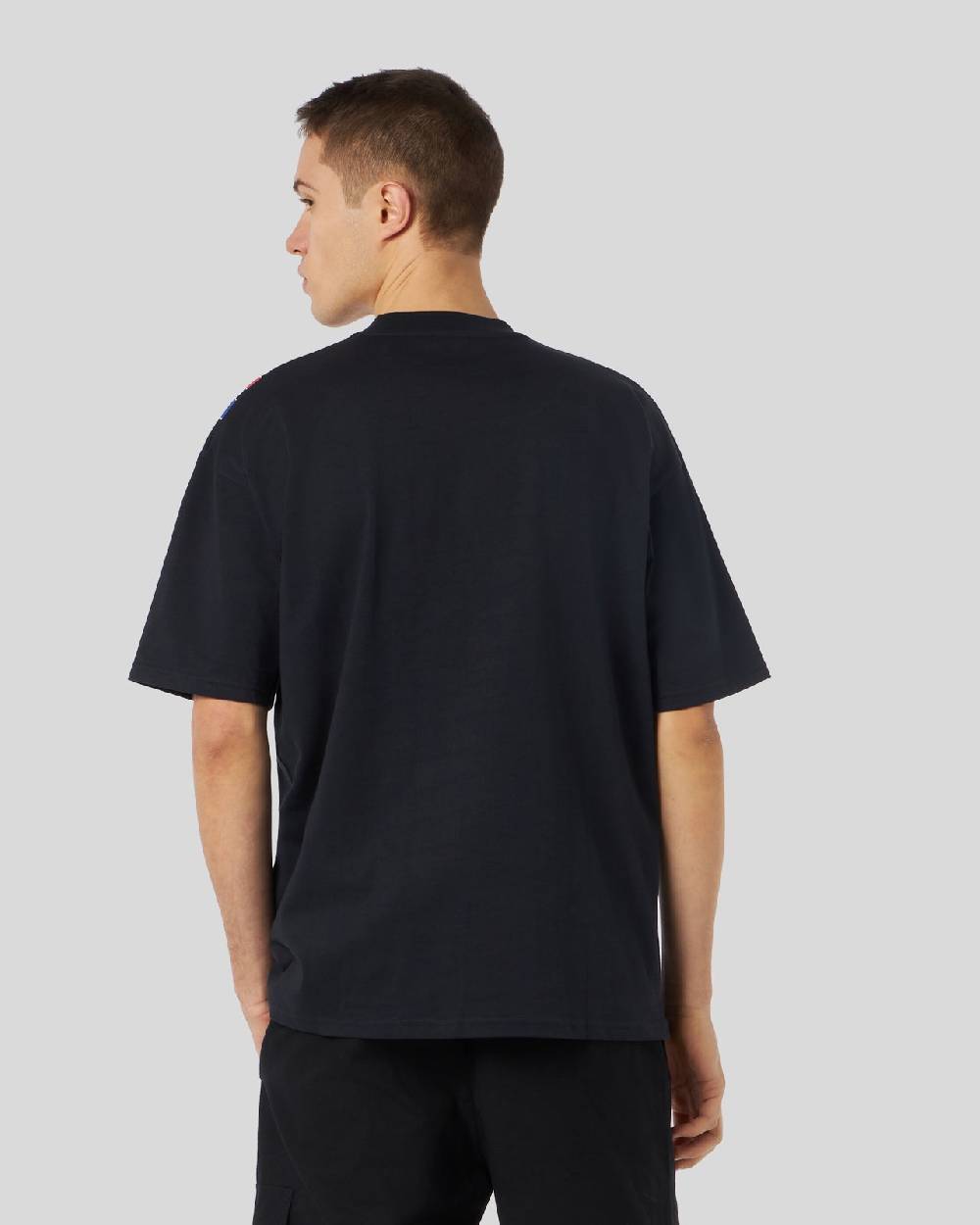 Phobia Archive T-SHIRT NERA CON GRAFICA STARRY LIGHTNING ROSSA E BLU