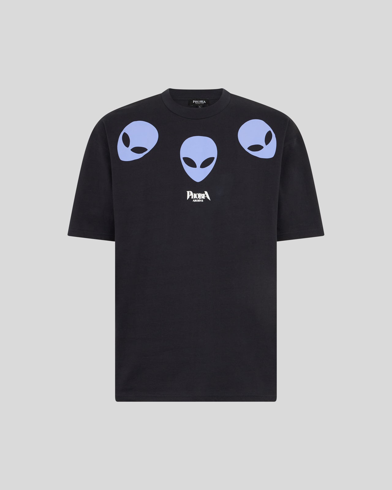 Phobia Archive T-SHIRT NERA CON GRAFICA TRIPLE ALIEN VIOLA Phobia Archive T-SHIRT NERA CON GRAFICA TRIPLE ALIEN VIOLA