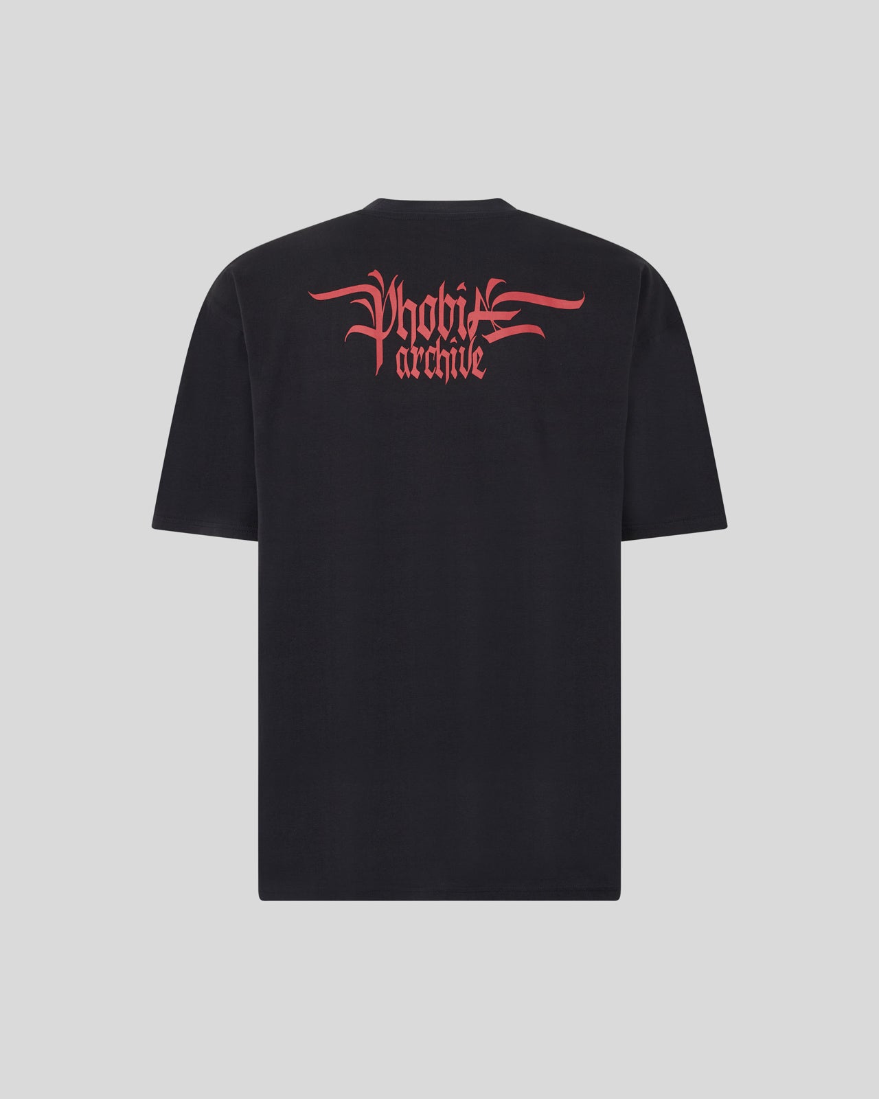 Phobia Archive T-SHIRT NERA CON GRAFICA TRIPLE SKULL ROSSA