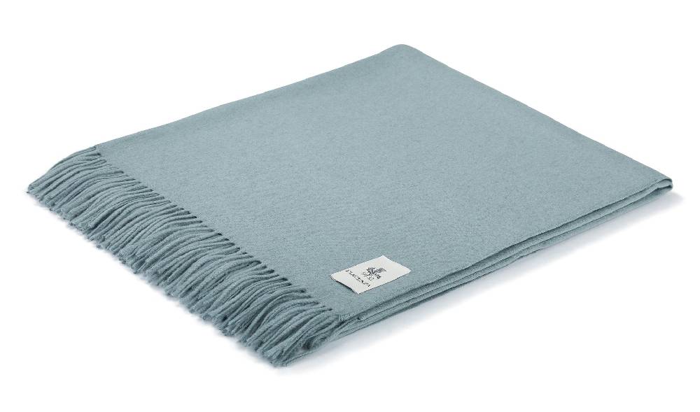 Piacenza 1733 Aeternum Plaid cielo in puro Cashmere