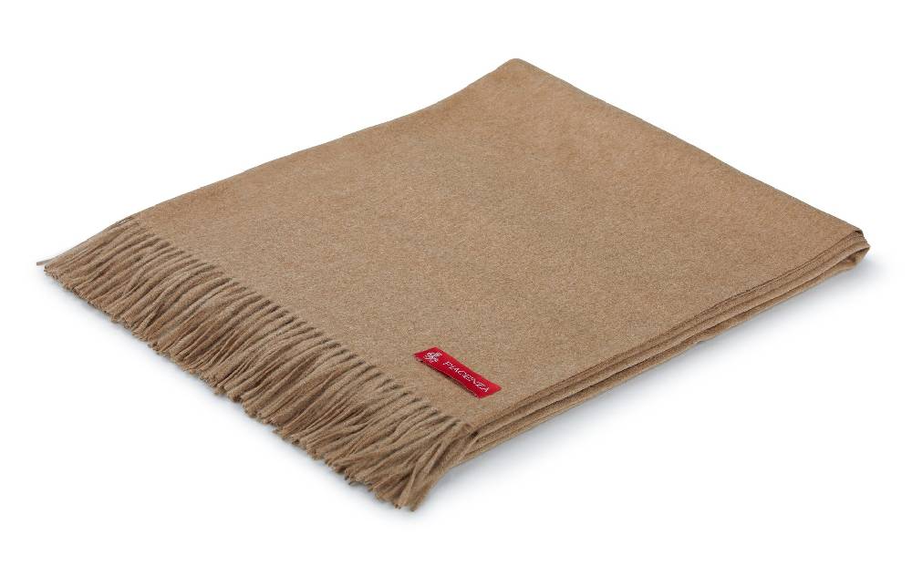 Piacenza 1733 Aeternum Plaid sabbia in puro Cashmere