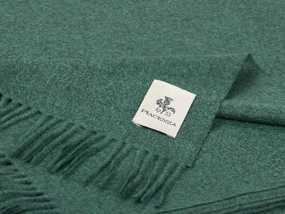 Piacenza 1733 Aeternum Plaid Verde Scuro In Puro Cashmere