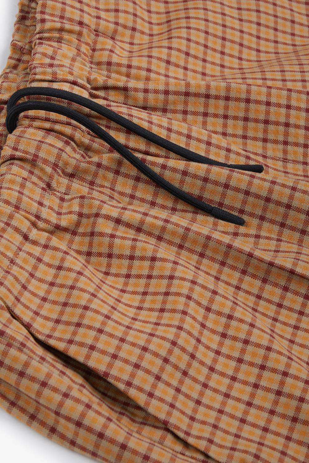 Piacenza 1733 Bermuda Micro Check Cammello E Bordeaux