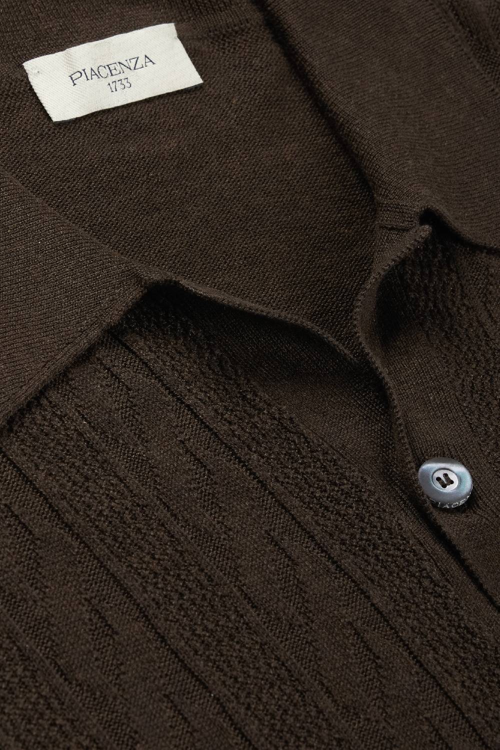 Piacenza 1733 Camicia Maniche Corte Sand And Wave Marrone