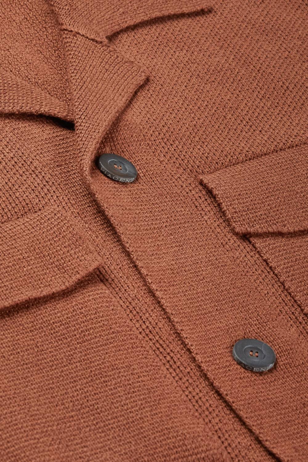 Piacenza 1733 Cardigan/Camicia Con Bottoni Bruciato