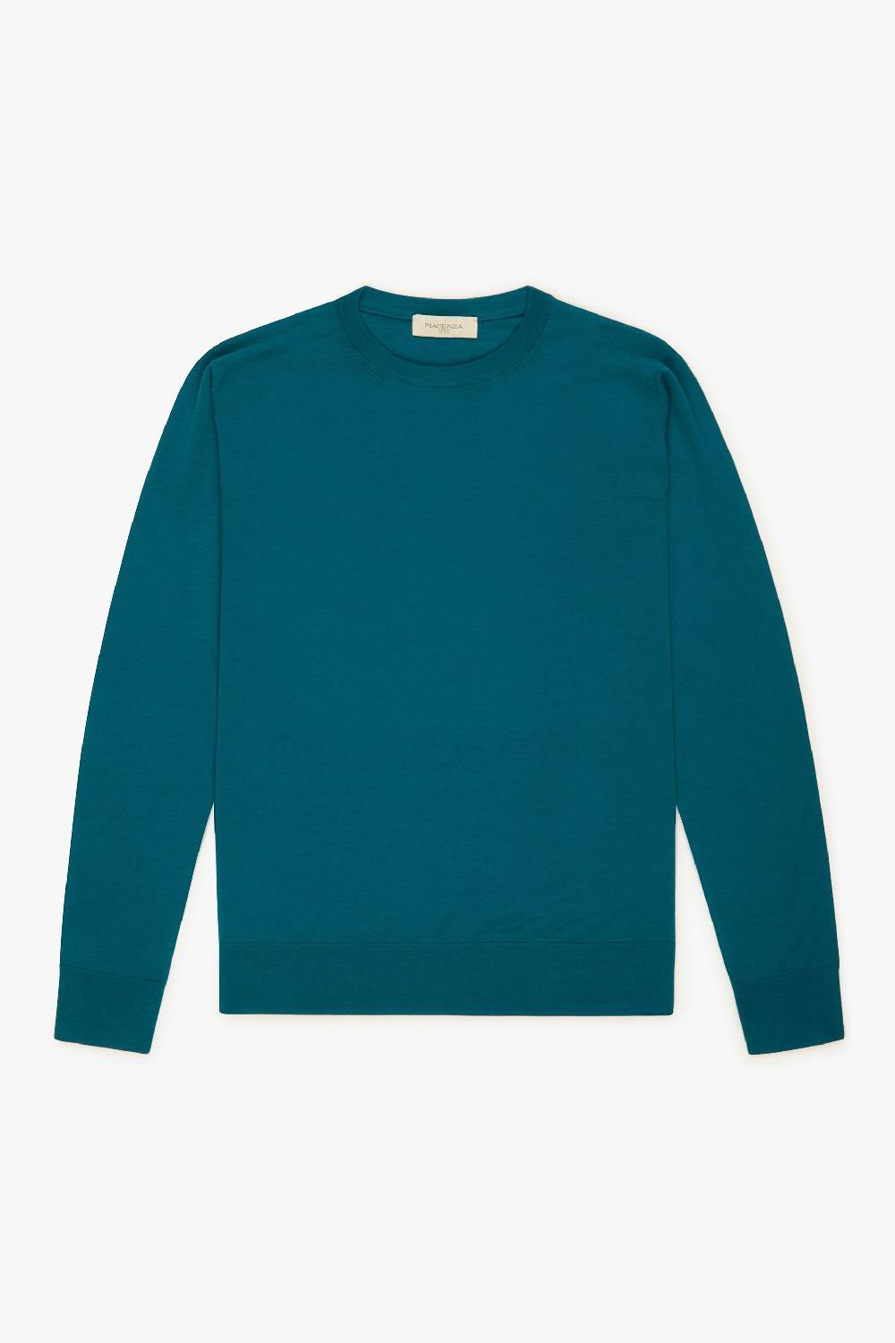 Piacenza 1733 Girocollo lana merino super fine petrolio