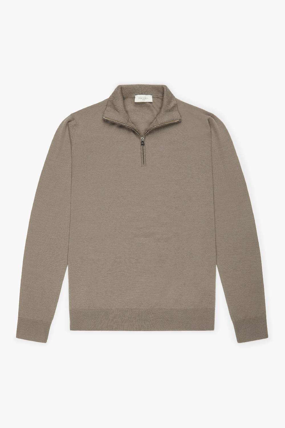 Piacenza 1733 Lupetto Zip lana merino super fine nocciola