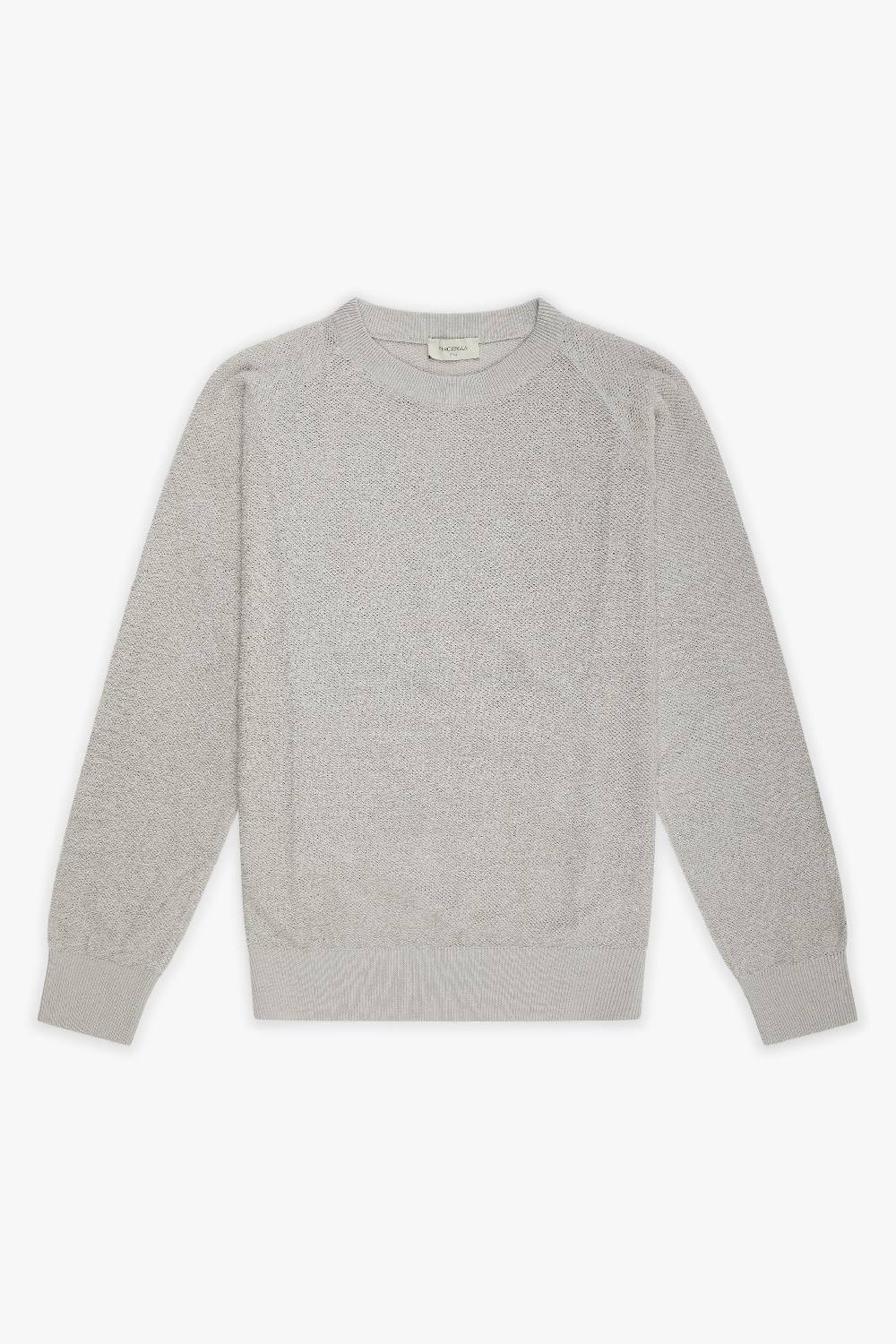 Piacenza 1733 Maglia maniche lunghe terrycloth grigio chiaro