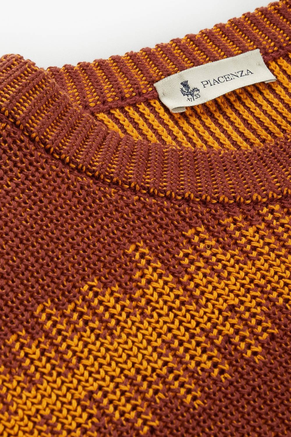 Piacenza 1733 Maglione Ikat Striped Cob Bruciato E Becco D'oca