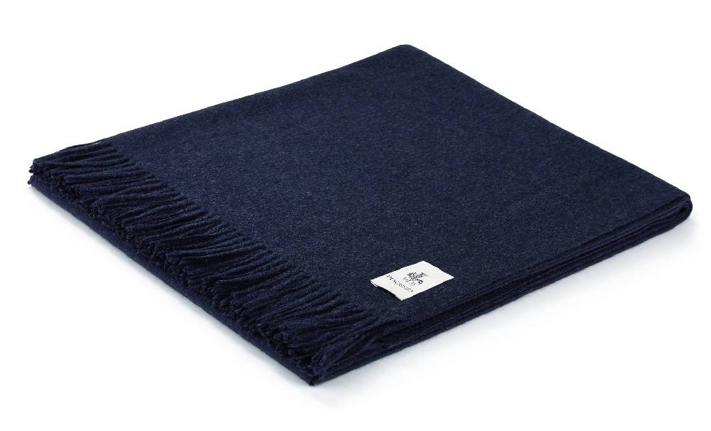 Piacenza 1733 Aeternum Plaid Navy in puro Cashmere