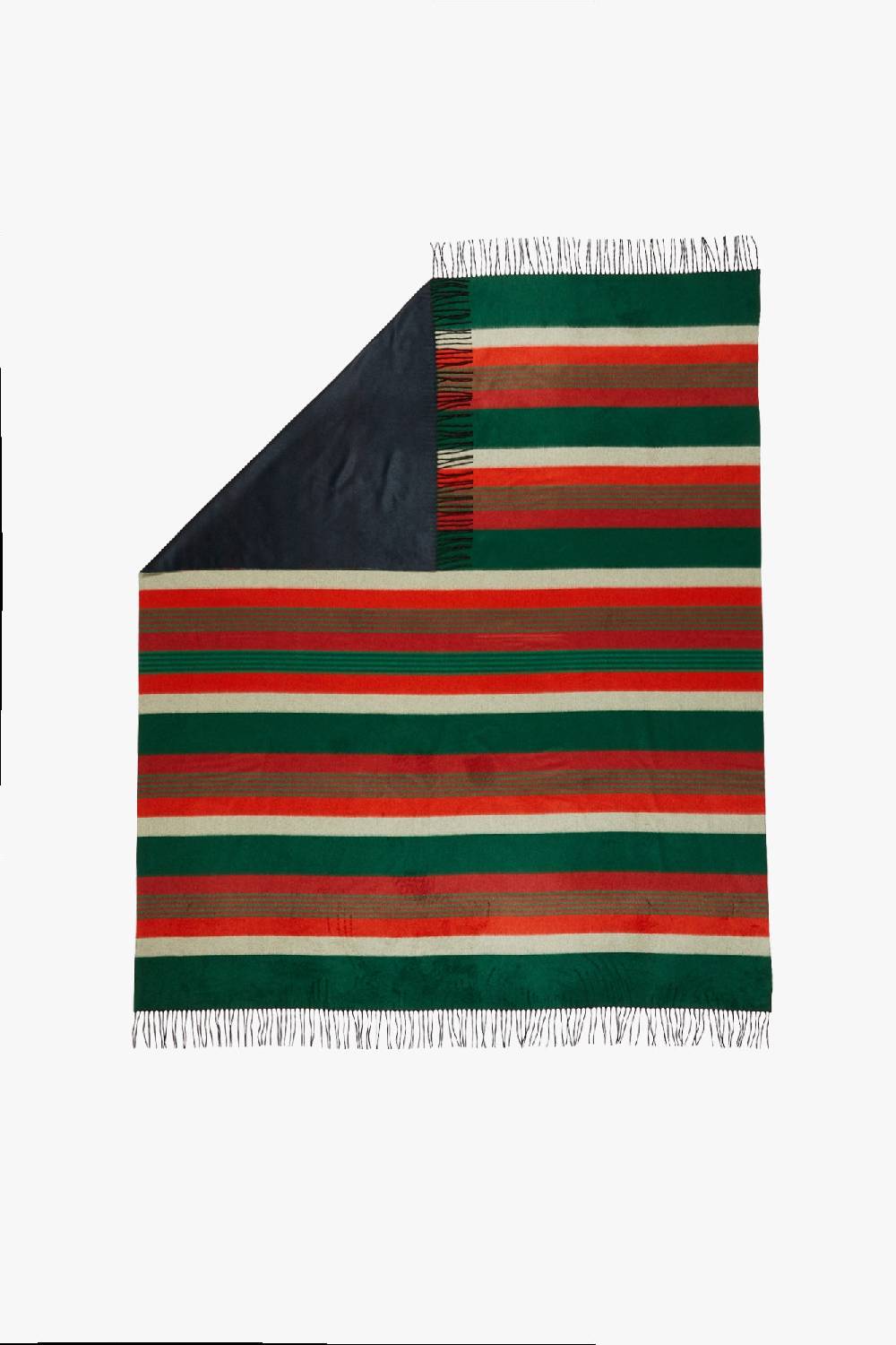 Piacenza 1733 BILBO Plaid A Righe Verde Rosse