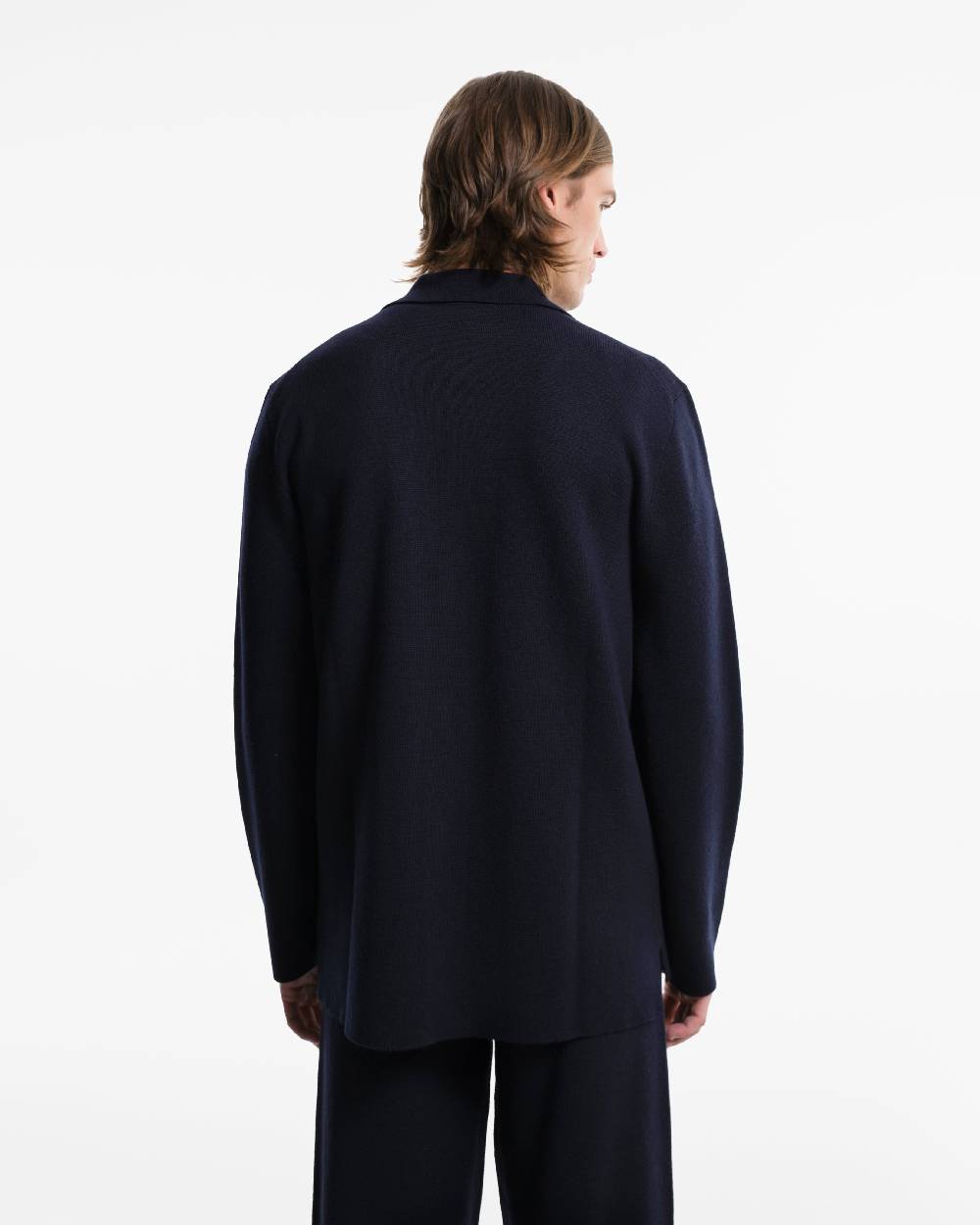 Piacenza 1733 Camicia In Lana Blu