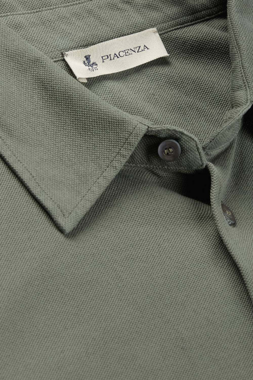 Piacenza 1733 Camicia Piquet Jersey Verde
