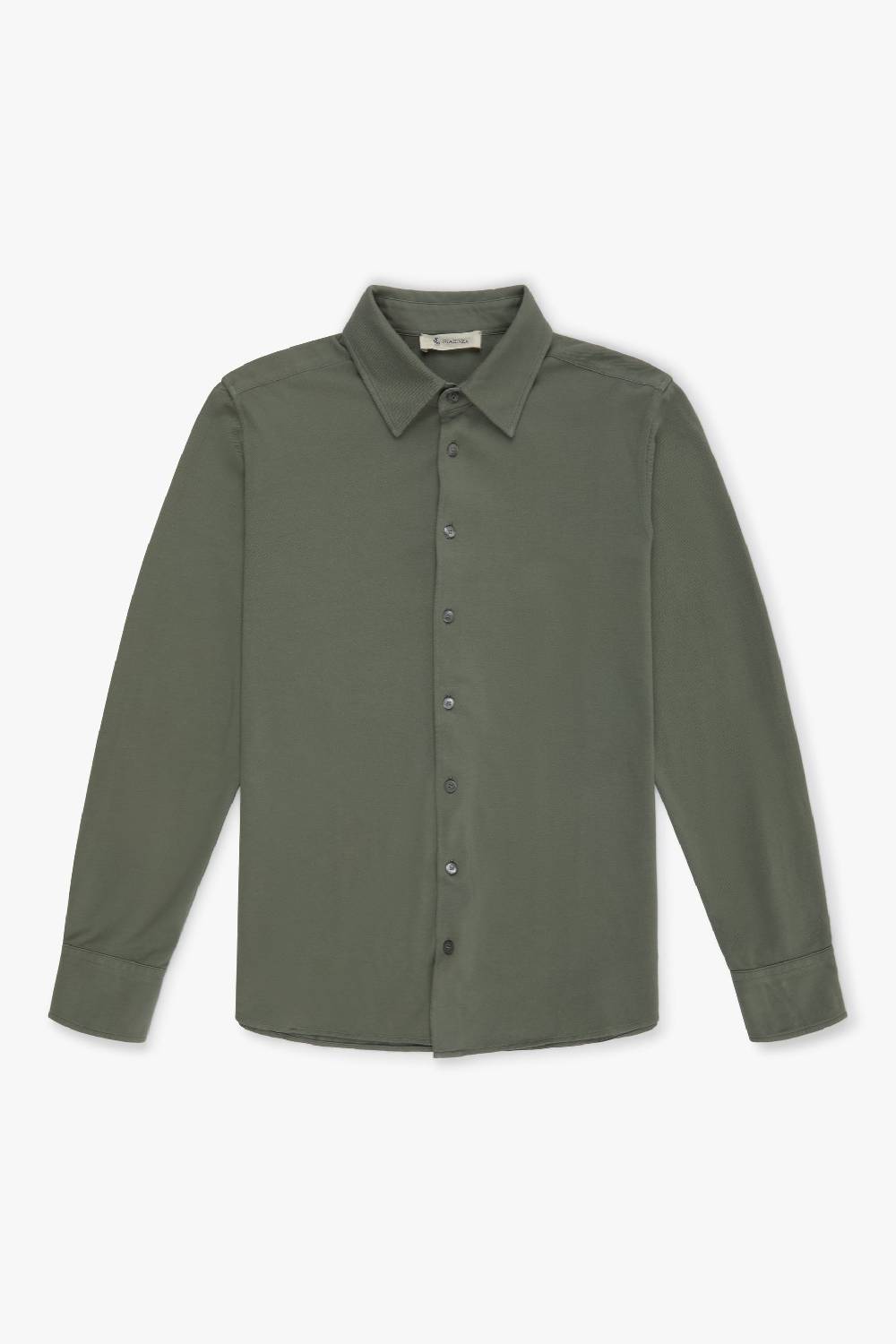 Piacenza 1733 Camicia piquet jersey verde