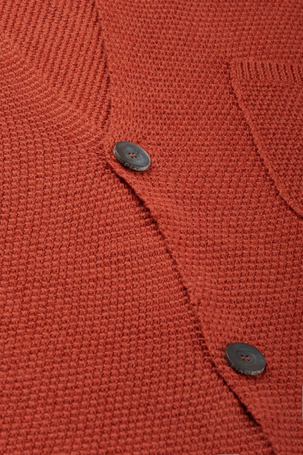 Piacenza 1733 Cardigan Camicia Con Bottoni Mattone