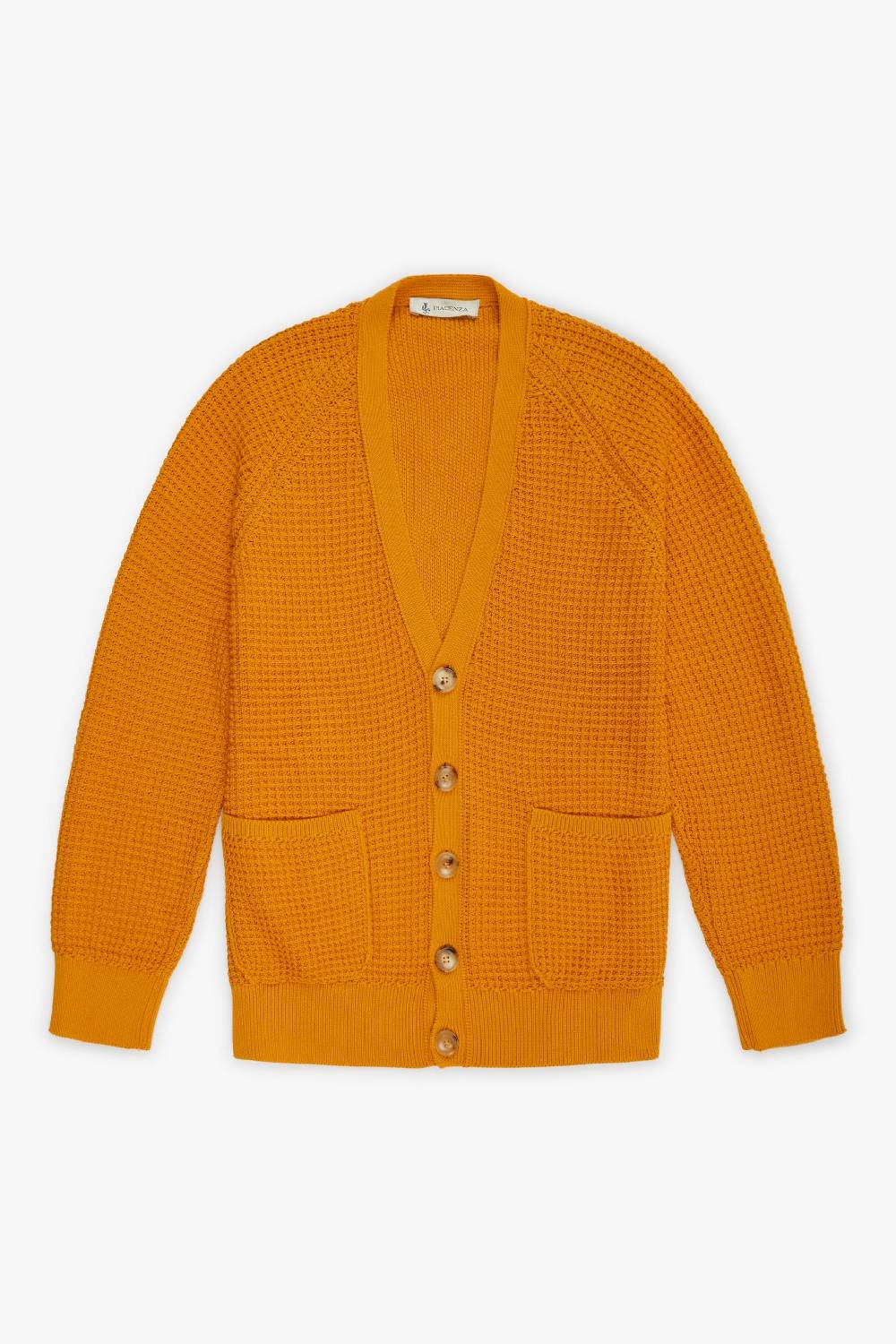 Piacenza 1733 Cardigan punto waffle becco d'oca