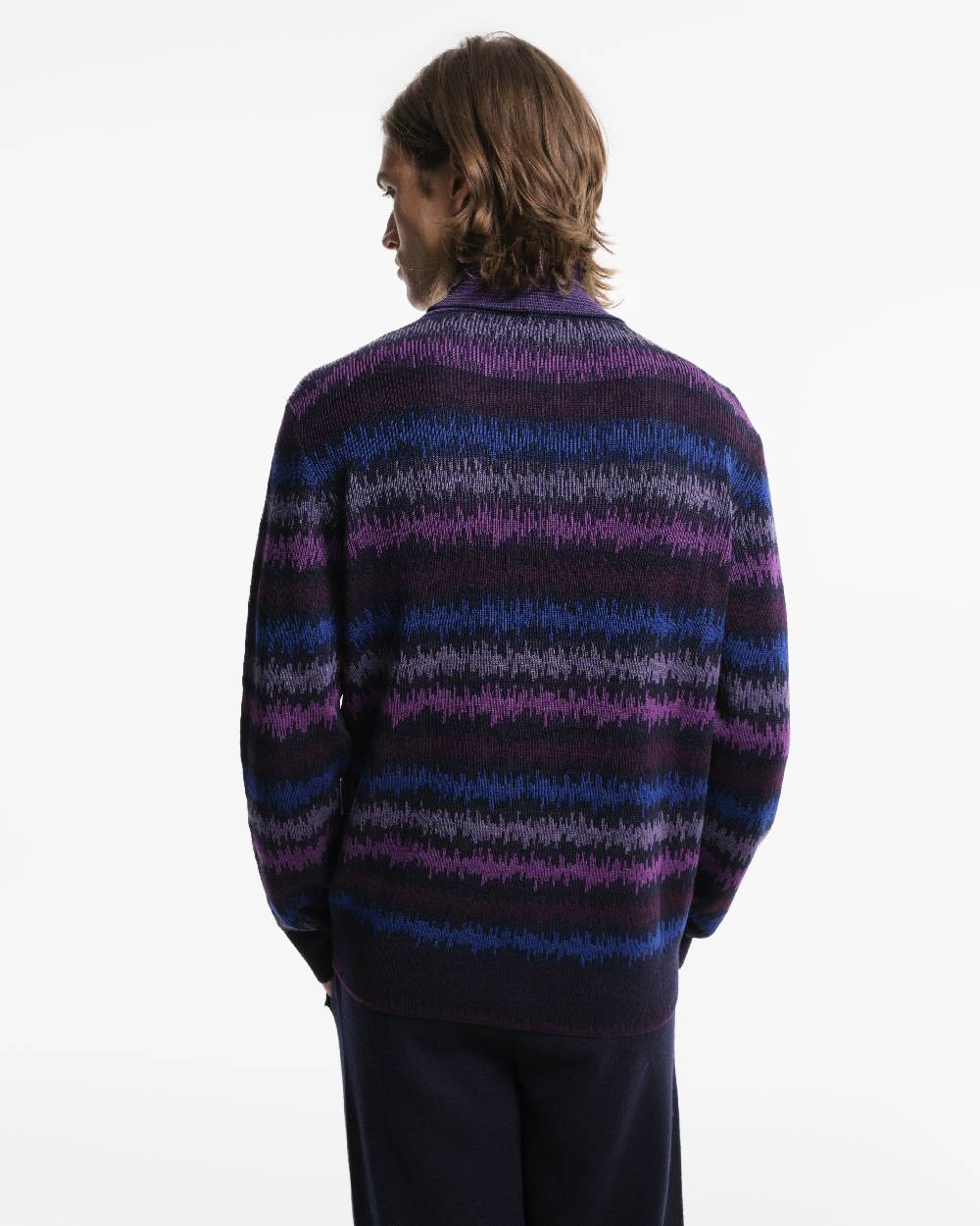 Piacenza 1733 Dolcevita In Lana Fantasia Viola