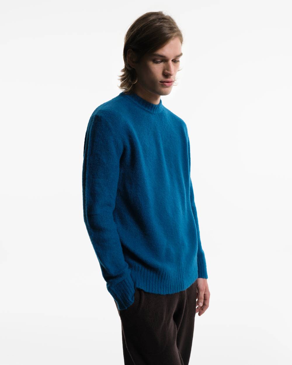 Piacenza 1733 Girocollo In Lana Blu Jeans