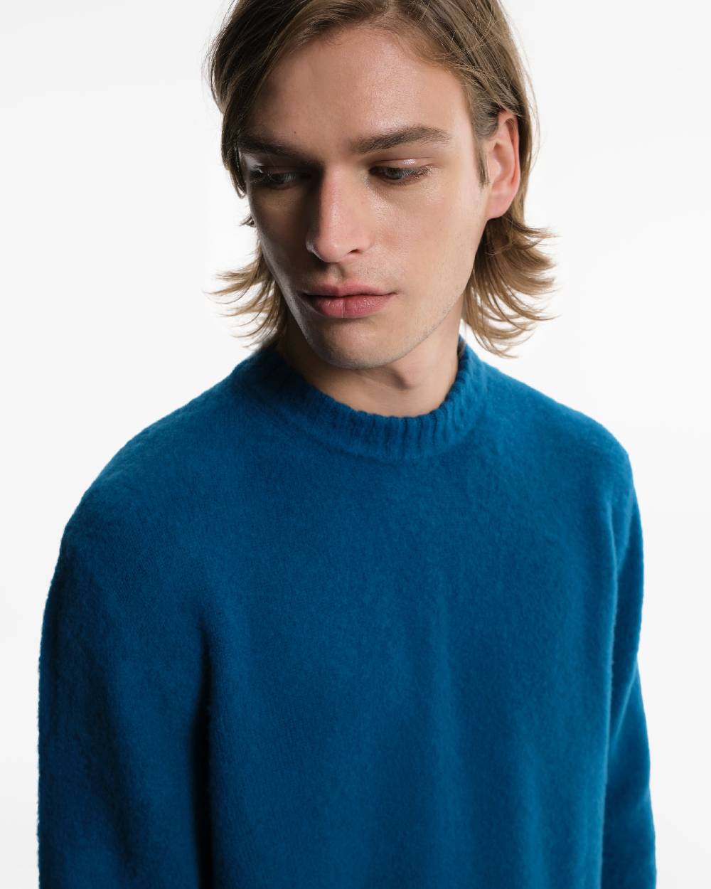 Piacenza 1733 Girocollo In Lana Blu Jeans